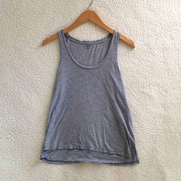 Madewell Tops - Madewell whisper cotton scoop tank top blue stripe